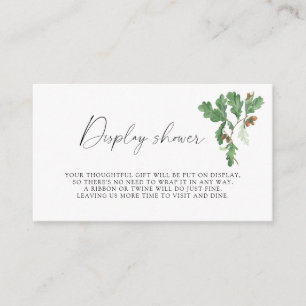 Branch acorns - Display shower Enclosure Card
