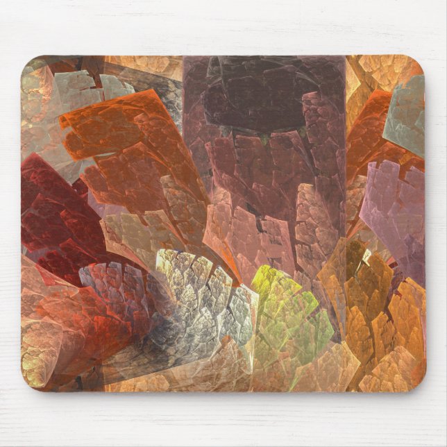 Branch Coral Mushrooms Colorful Fractal Art Mouse Pad (Front)