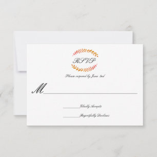 Branch Fall Wreath - 3x5 RSVP Card