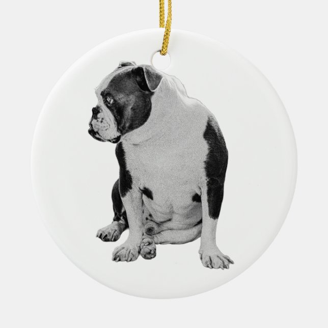 Branch Friend, Gentle Eyes Ceramic Tree Decoration (Front)