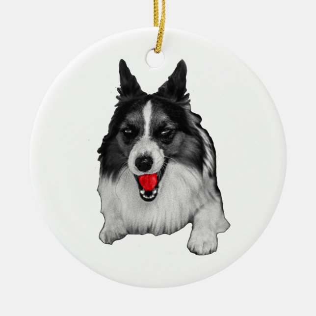 Branch Glow, Merry Tongue Ceramic Tree Decoration (Front)