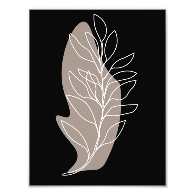 branch line drawing abstract photo print (Front)