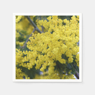 Branch of mimosa napkin