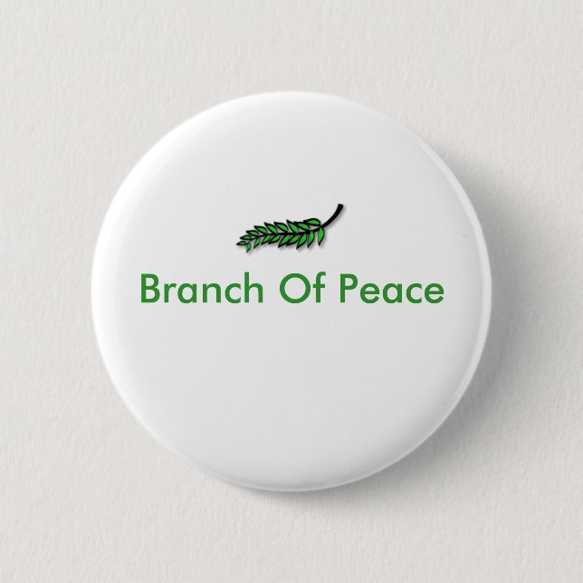 BRANCH OF PEACE 6 CM ROUND BADGE (Front)
