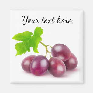 Branch of red grapes magnet