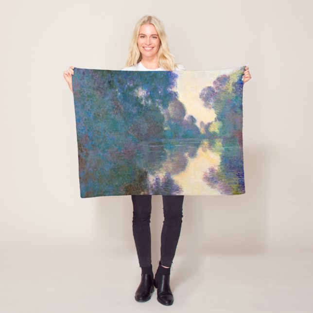 Branch of the Seine near Giverny, Monet Fleece Blanket (In Situ)