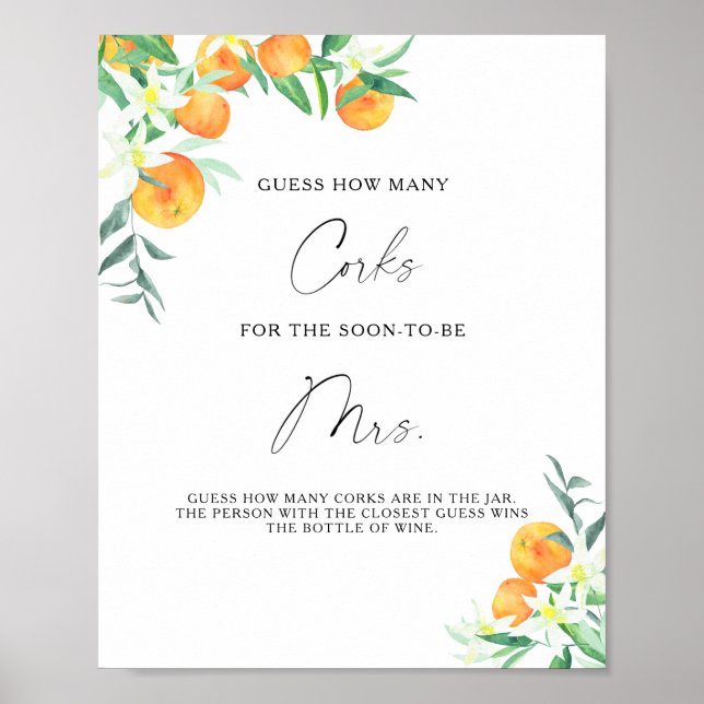 Branch Oranges - Guess How Many Corks Poster (Front)