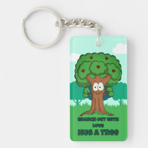 Branch Out With Love Hug A Tree Key Ring