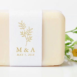 Branch Rustic Rubber Stamp Wedding Monogram