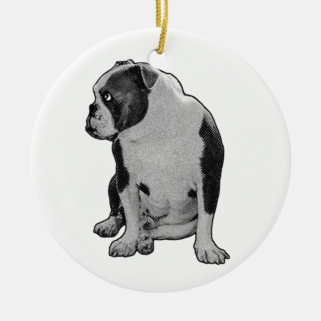 Branch Smile, Subtle Grain Ceramic Tree Decoration (Front)