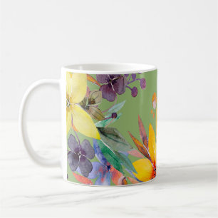 Branch watercolor seamless pattern. Image on white Coffee Mug