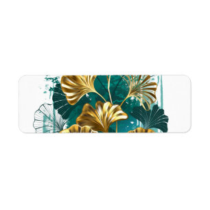 Branch with Golden Leaves Ginko Biloba