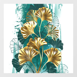 Branch with Golden Leaves Ginko Biloba