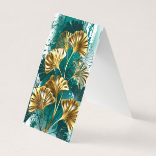 Branch with Golden Leaves Ginko Biloba Business Card