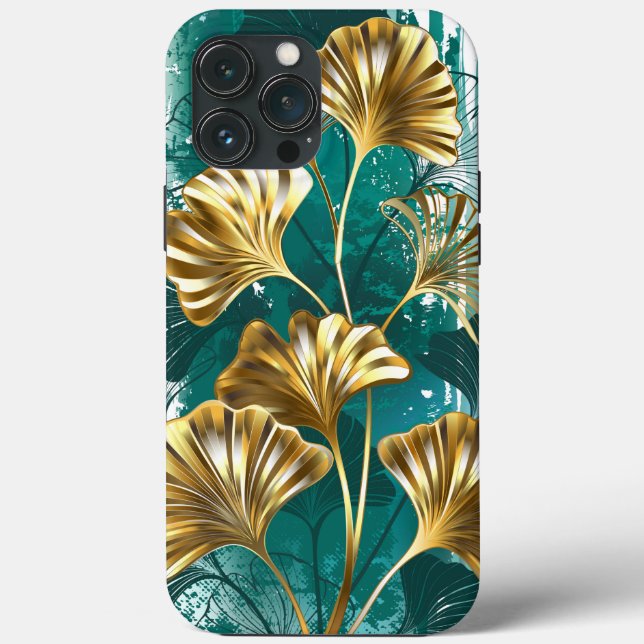 Branch with Golden Leaves Ginko Biloba Case-Mate iPhone Case (Back)