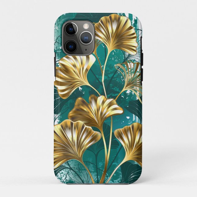 Branch with Golden Leaves Ginko Biloba Case-Mate iPhone Case (Back)