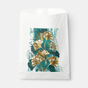 Branch with Golden Leaves Ginko Biloba Favour Bags