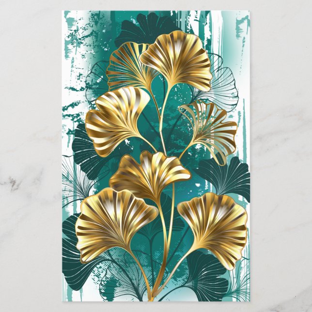 Branch with Golden Leaves Ginko Biloba Flyer (Front)