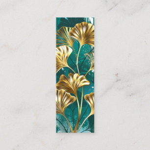 Branch with Golden Leaves Ginko Biloba Loyalty Card
