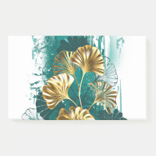 Branch with Golden Leaves Ginko Biloba Post-it Notes