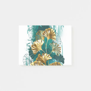 Branch with Golden Leaves Ginko Biloba Post-it Notes