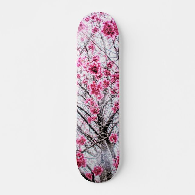Branches and Blooms of a Cherry Tree Skateboard (Front)