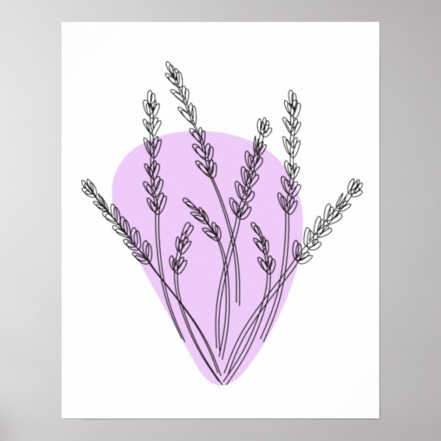 Branches And Leaves Line Art Poster (Front)