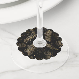 Branches and Pine 2 Wine Glass Tag