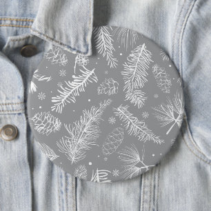 Branches and Pine 4 6 Cm Round Badge