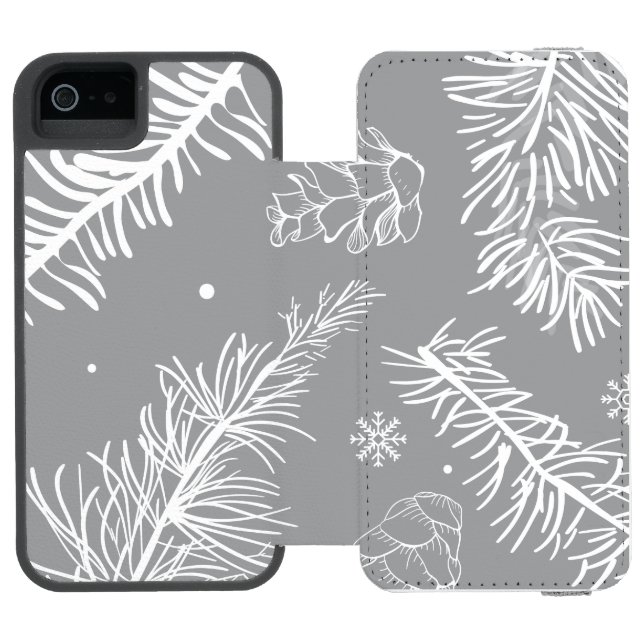 Branches and Pine 4 Incipio iPhone Wallet Case (Folio Open)