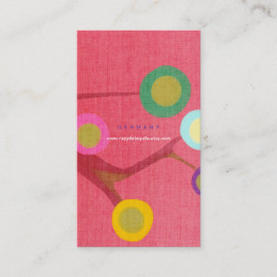 Branches Flowers Pink Business Card