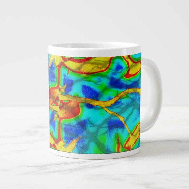 Branches in Bold Colour Jumbo Mug (Front Right)