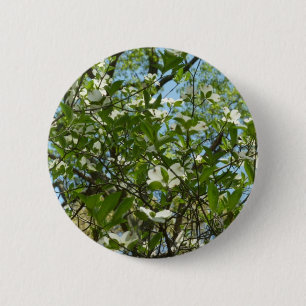 Branches of Dogwood Blossoms Spring Trees 6 Cm Round Badge
