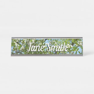 Branches of Dogwood Blossoms Spring Trees Desk Name Plate