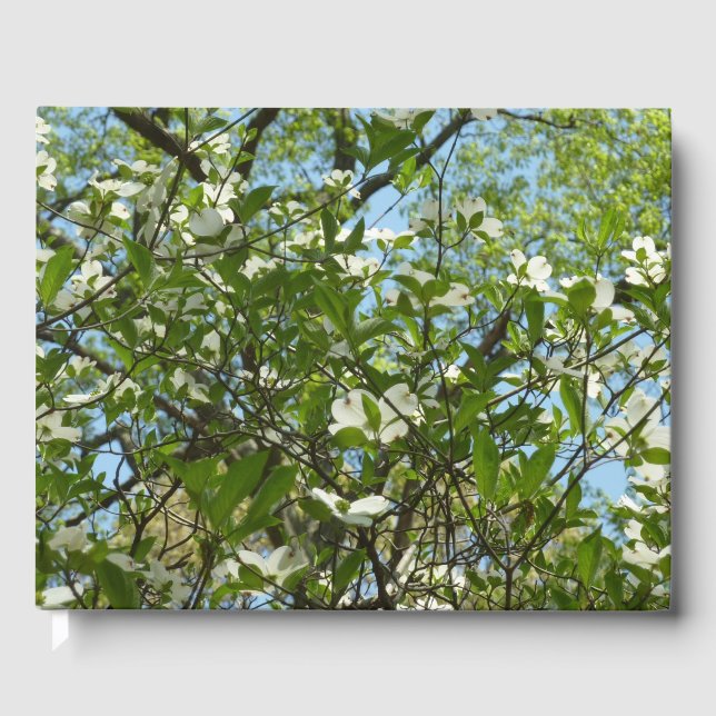 Branches of Dogwood Blossoms Spring Trees Guest Book (Front)