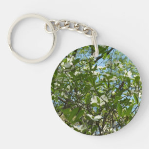 Branches of Dogwood Blossoms Spring Trees Key Ring