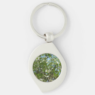 Branches of Dogwood Blossoms Spring Trees Key Ring