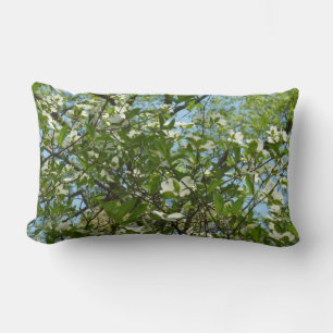 Branches of Dogwood Blossoms Spring Trees Lumbar Cushion