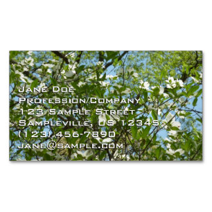 Branches of Dogwood Blossoms Spring Trees Magnetic Business Card