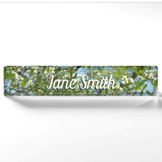 Branches of Dogwood Blossoms Spring Trees Nameplate