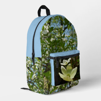 Branches of Dogwood Blossoms Spring Trees Printed Backpack