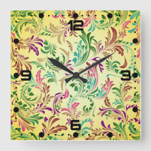Branches Pattern Design-78466 Square Wall Clock