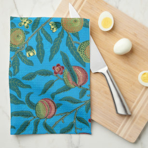 Branches with pomegranates by William Morris Tea Towel