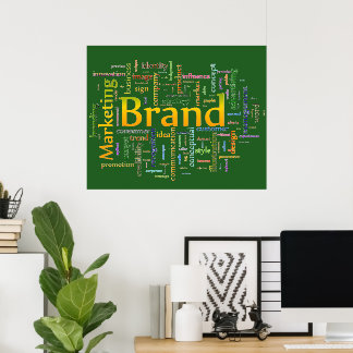 Brand and Marketing  Related Text Green Poster