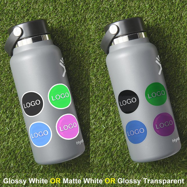 Brand Business Logo on Clear Vinyl Circle Stickers (Simple Business Logo Circle Stickers! small business marketing
)