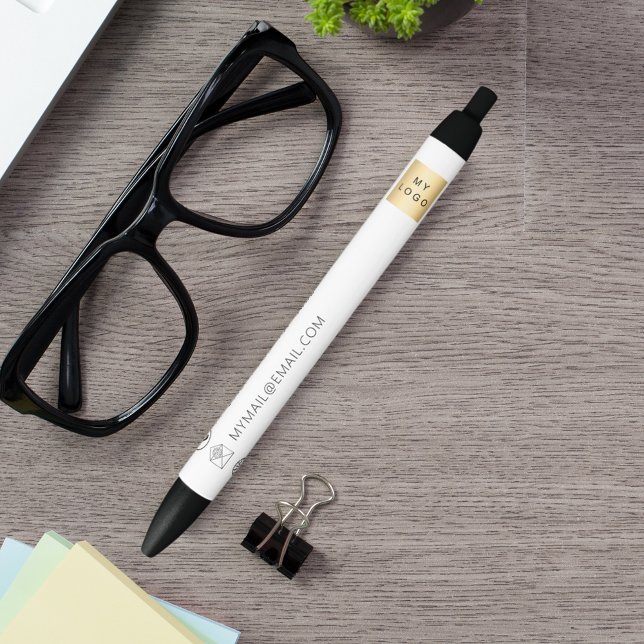 Brand colour business logo name phone mail website black ink pen (Creator Uploaded)