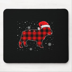Brand For 50 Christmas Buffalo Plaid Bulldog Mouse Pad