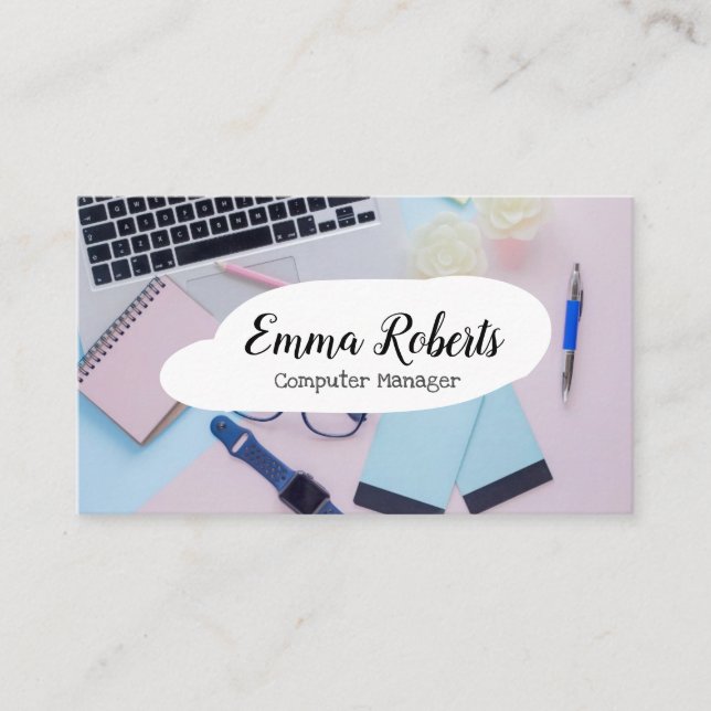 Brand Generation Marketing Computer Manager Business Card (Front)