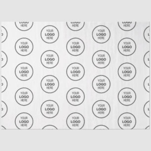 Brand Logo Name Pattern Modern Elegant Tissue Paper