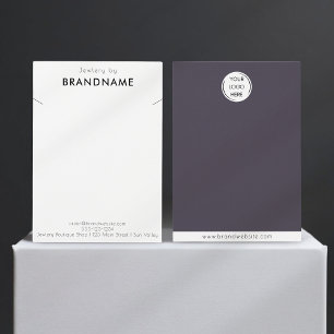 Brand Logo necklace Jewellery Display Card